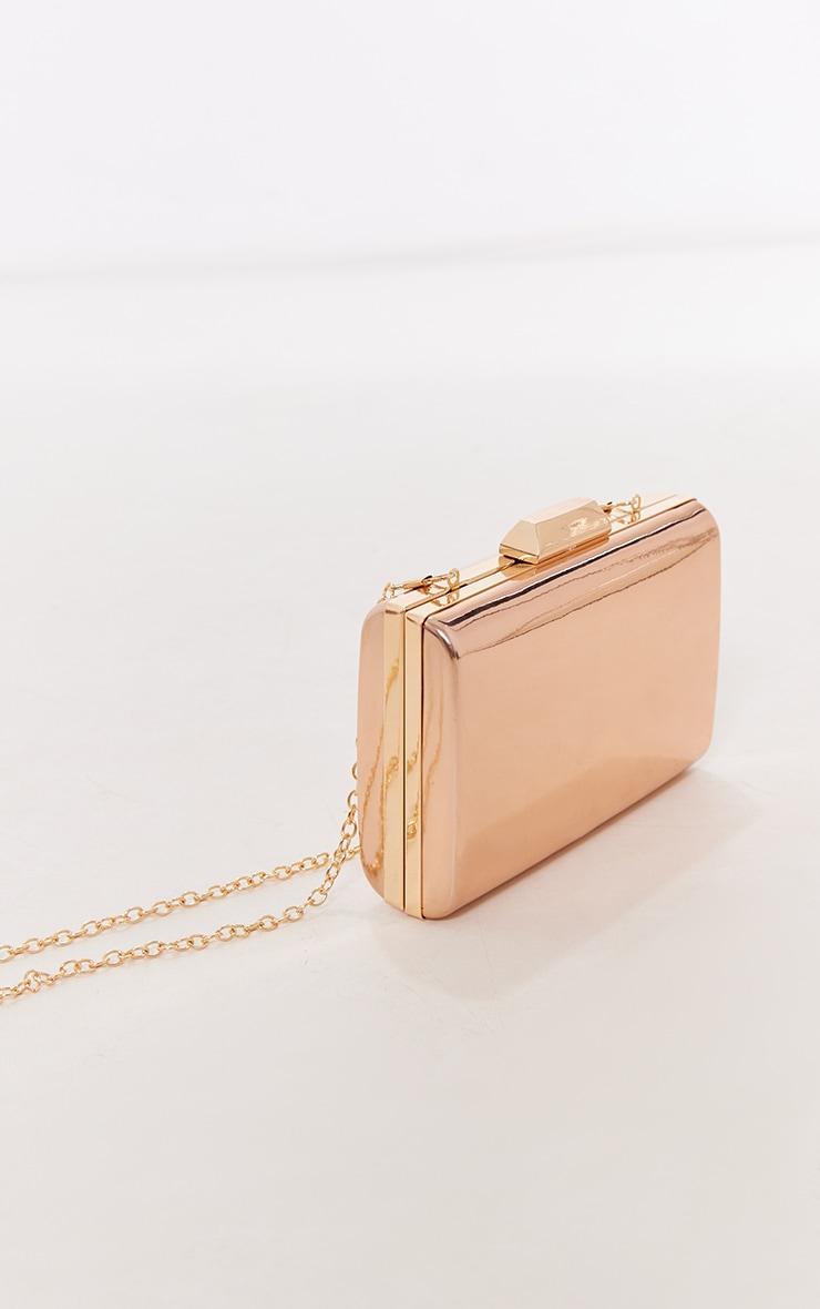 Rose Gold Metallic Clutch Product Image