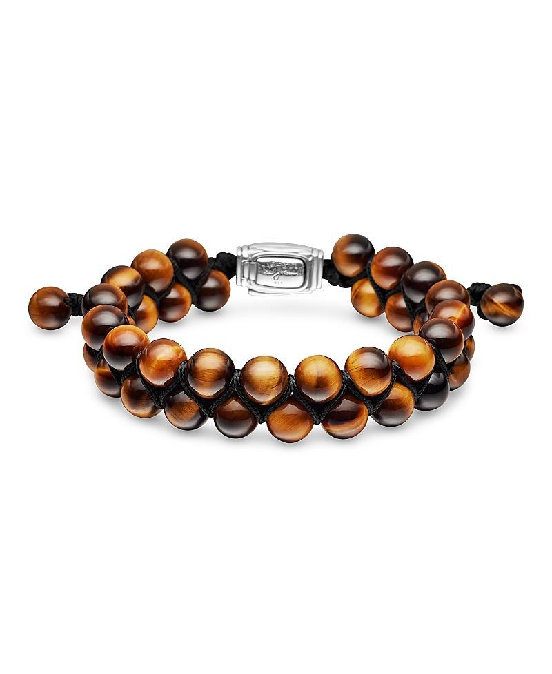 David Yurman Mens Spiritual Beads Two-Row Bracelet with Tigers Eye Product Image