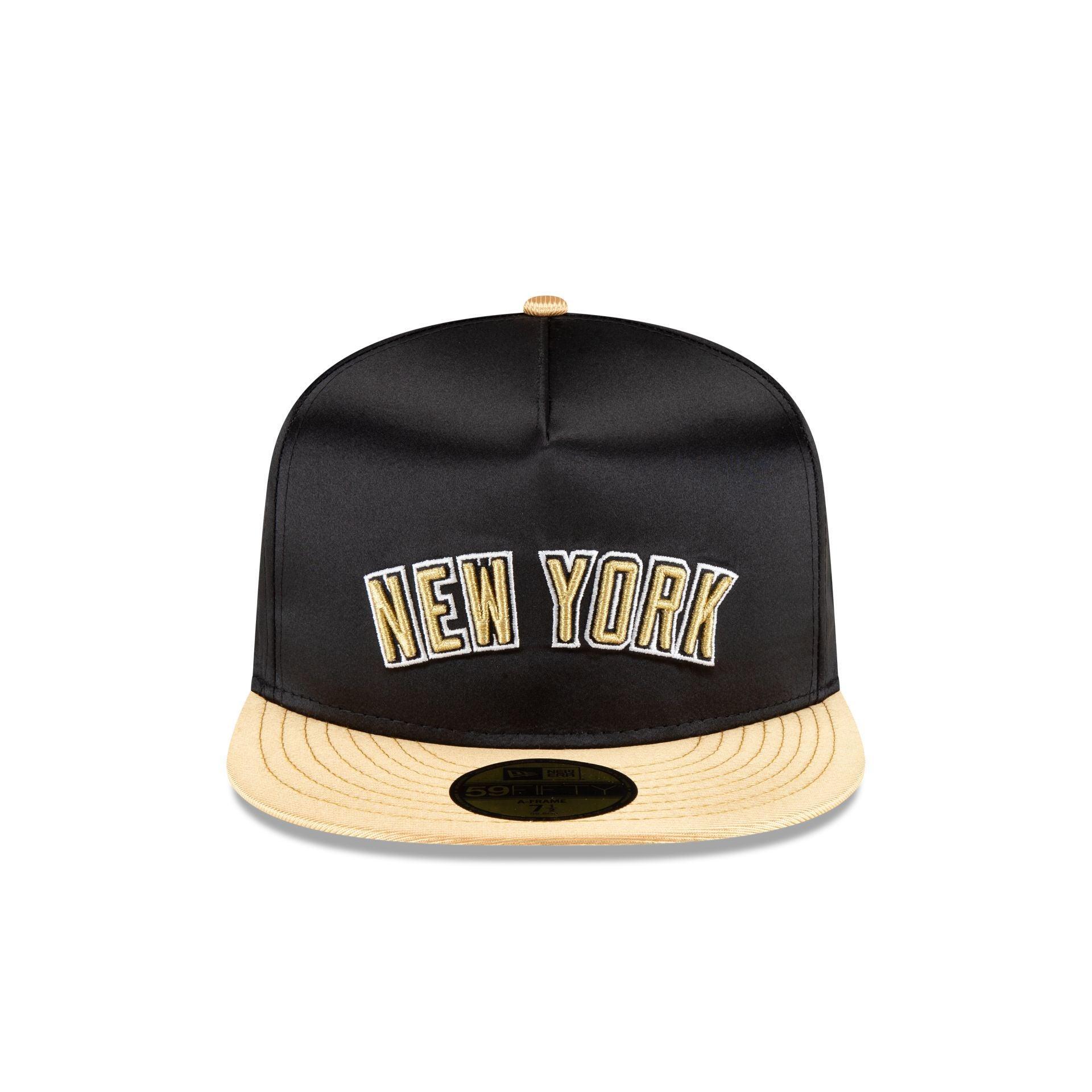 New York Mets Metallic Gold 59FIFTY A-Frame Fitted Hat Male Product Image