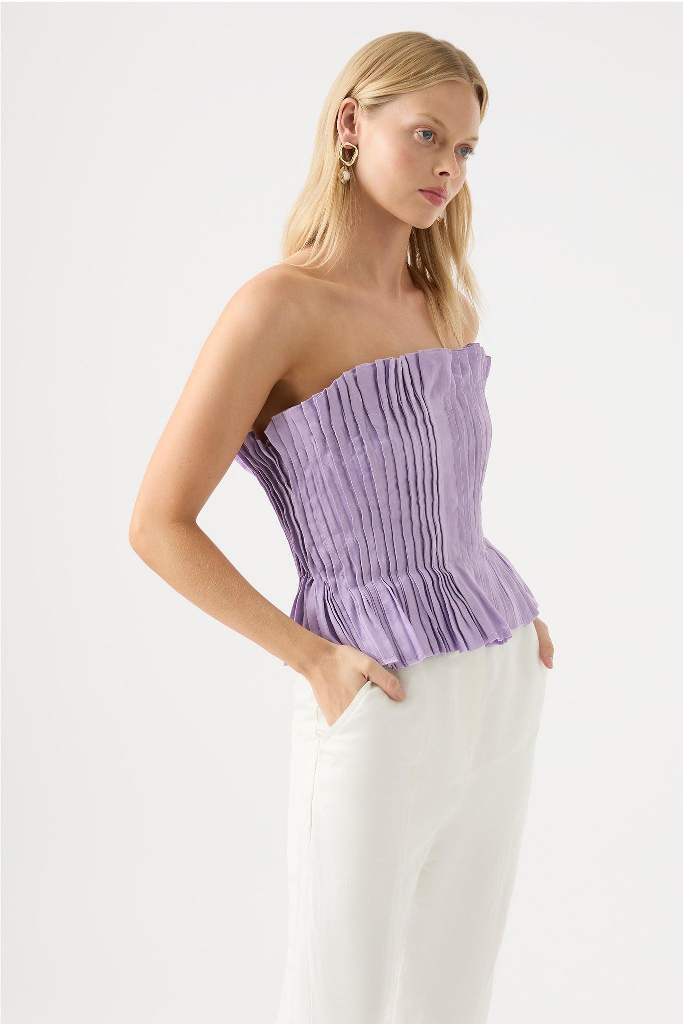 Horizon Pintucked Corset Top Product Image