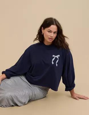 Aerie Cozy Long Sleeve Mockneck T-Shirt Product Image