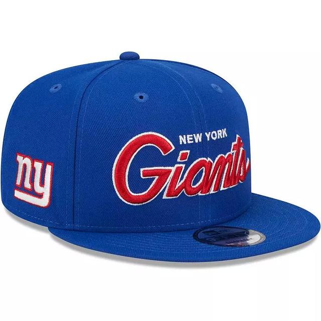 Mens New Era Royal New York Giants Main Script 9FIFTY Snapback Hat Product Image