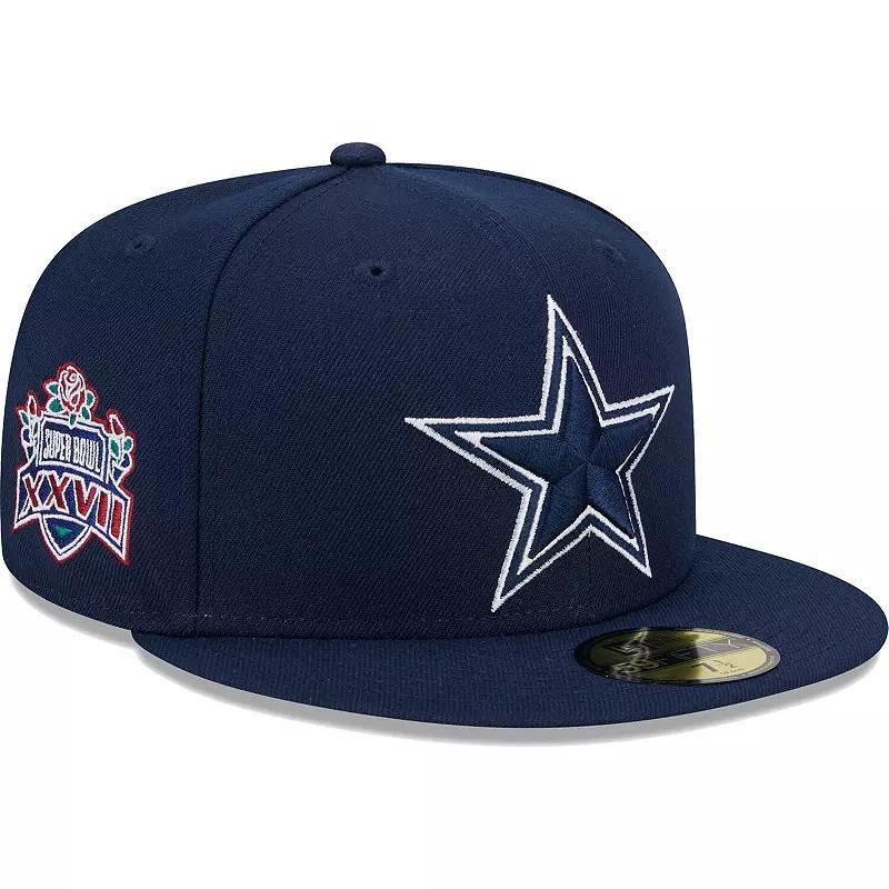 Mens New Era Navy Dallas Cowboys Main Patch 59FIFTY Fitted Hat Blue Product Image