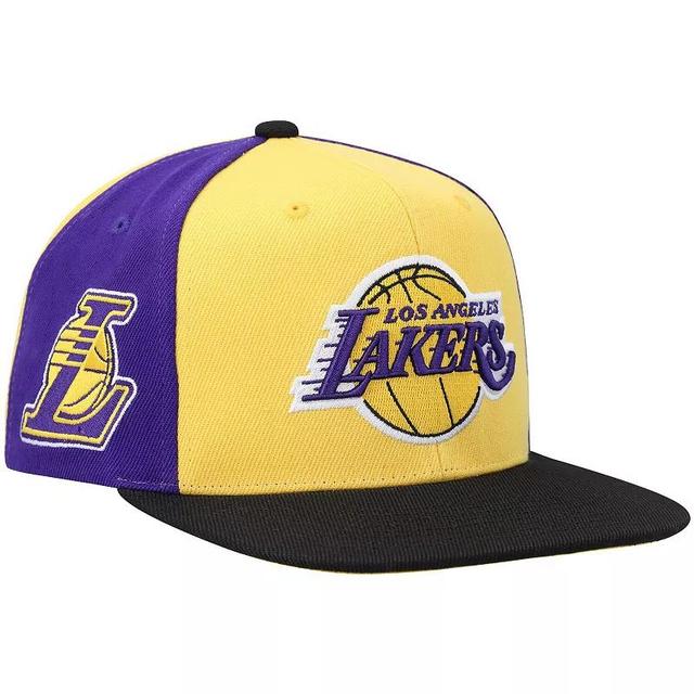 Mens Mitchell & Ness Los Angeles Lakers On The Block Snapback Hat Product Image