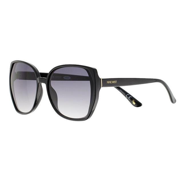 Womens Nine West 60mm Square Geometric Gradient Sunglasses Product Image