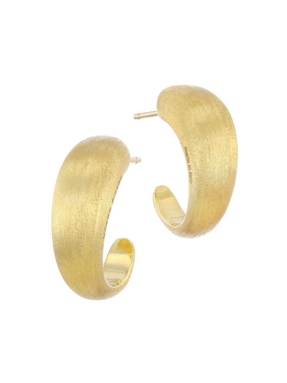 Womens Lucia 18K Yellow Gold Hoop Earrings Product Image