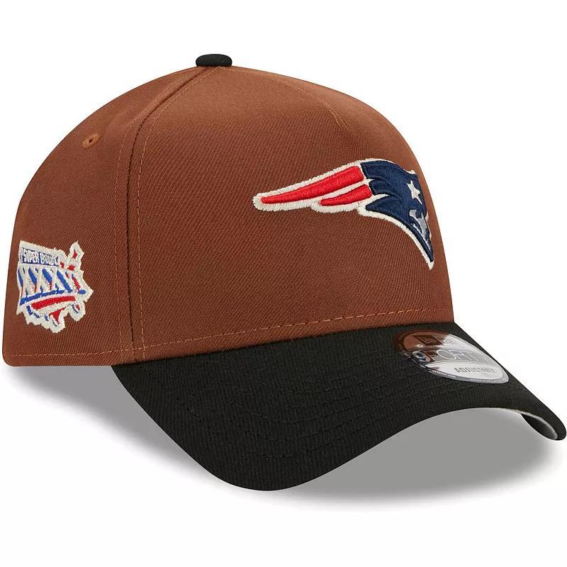 Mens New Era /Black New England Patriots Harvest A-Frame Super Bowl XXXVI 9FORTY Adjustable Hat Product Image