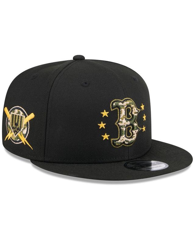 New Era Mens Black Boston Red Sox 2024 Armed Forces Day 9FIFTY Snapback Hat Product Image