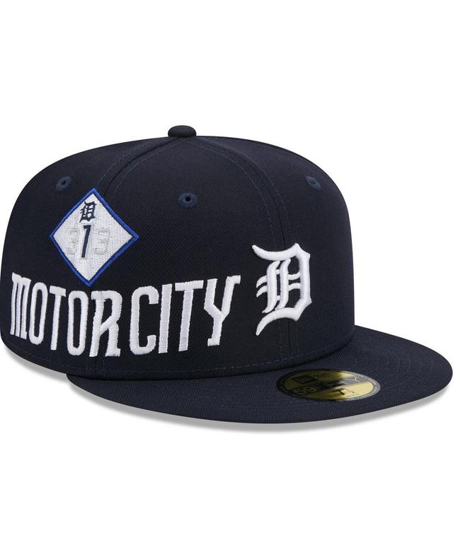 New Era Mens Navy Detroit Tigers 2024 City Connect Icon 59FIFTY Fitted Hat Product Image