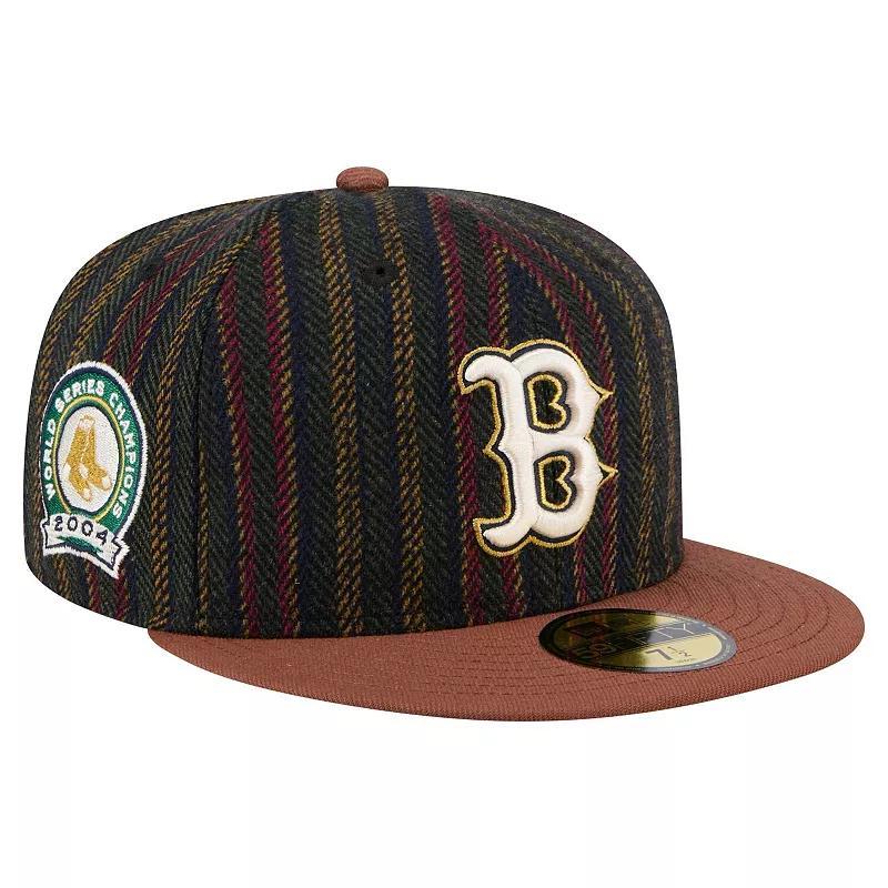 Mens New Era Boston Red Sox Vintage Herringbone 59FIFTY Fitted Hat Product Image