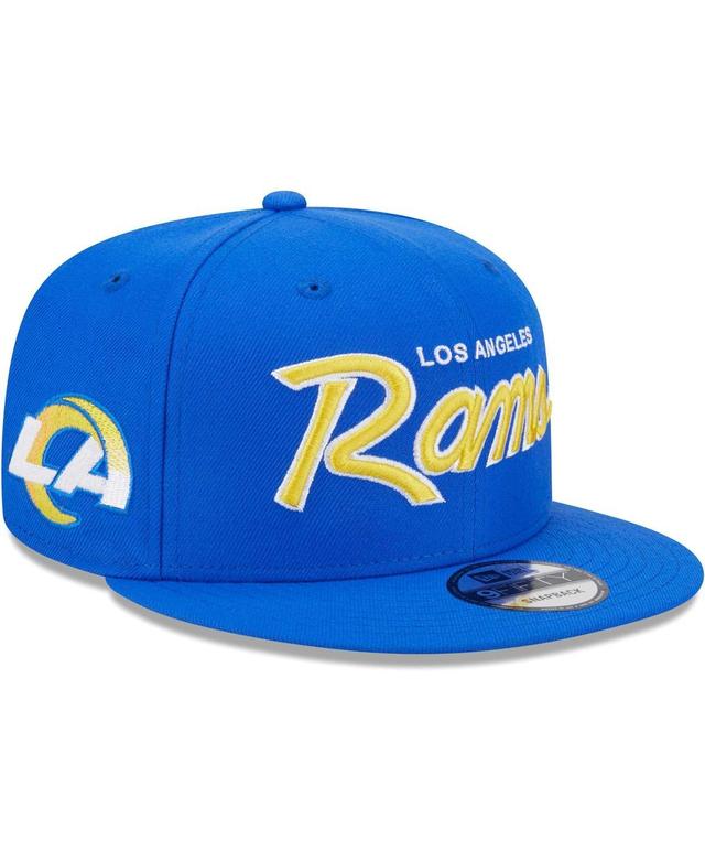 Mens New Era Royal Los Angeles Rams Main Script 9FIFTY Snapback Hat Product Image