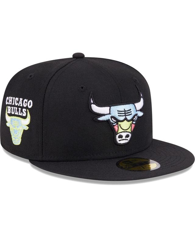 Mens New Era Black Chicago Bulls Color Pack 59FIFTY Fitted Hat Product Image