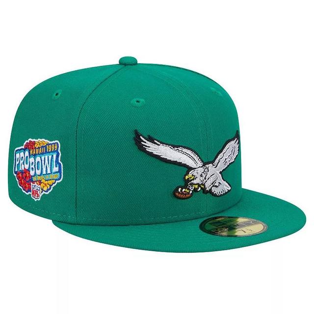 Mens New Era Kelly Green Philadelphia Eagles Historic Side Patch 59FIFTY Fitted Hat Product Image