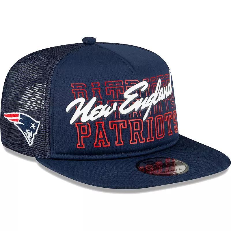 Mens New Era Navy New England Patriots Instant Replay 9FIFTY Snapback Hat Product Image