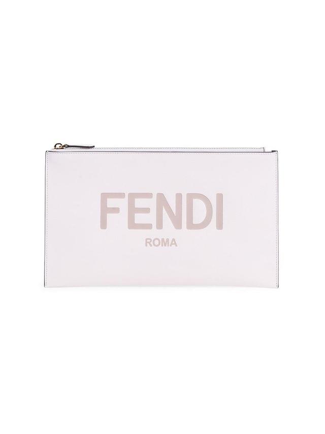 Womens Medium Logo Leather Pouch Product Image