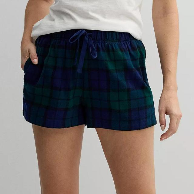 Womens Sonoma Goods For Life Flannel Boxer Pajama Shorts Product Image