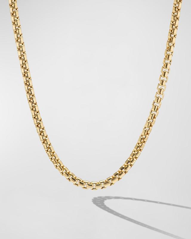 Mens Box Chain Necklace in 18K Yellow Gold, 2.7mm Product Image