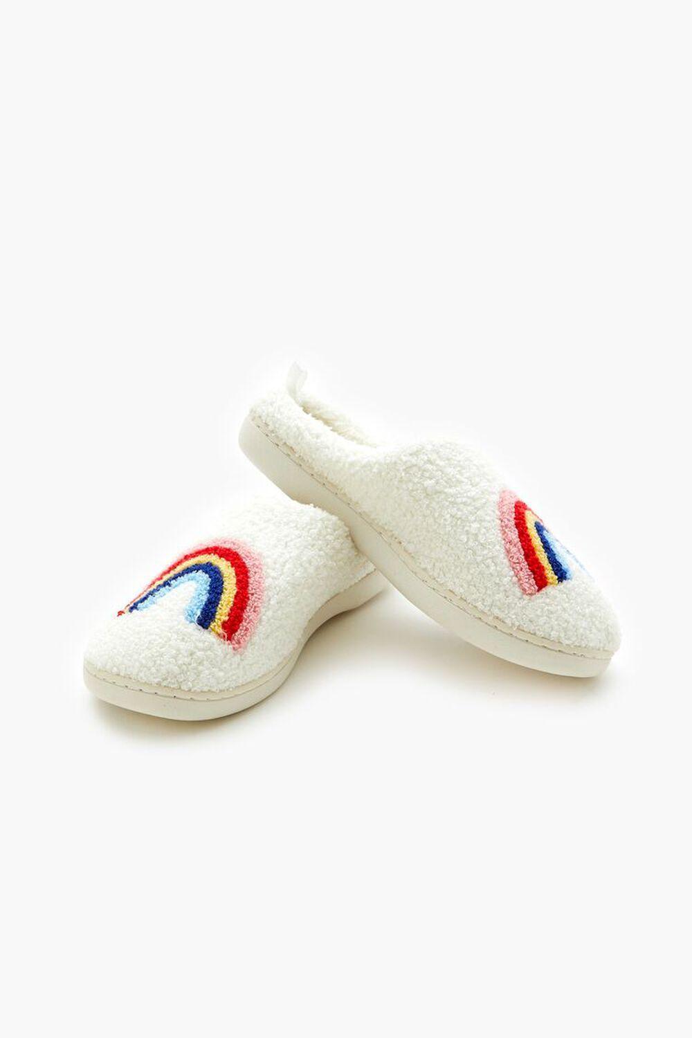 Plush Rainbow House Slippers | Forever 21 Product Image