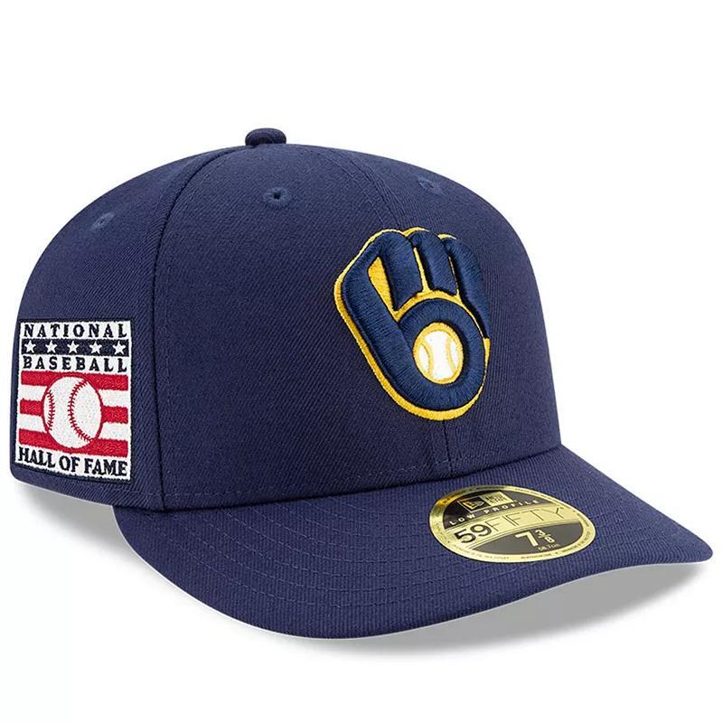 Mens New Era Milwaukee Brewers National Baseball Hall of Fame Low Profile 59FIFTY Fitted Hat Blue Product Image