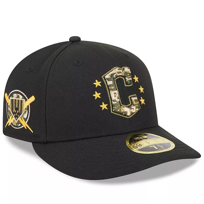 Mens New Era Black Cleveland Guardians 2024 Armed Forces Day Low Profile 59FIFTY Fitted Hat Product Image