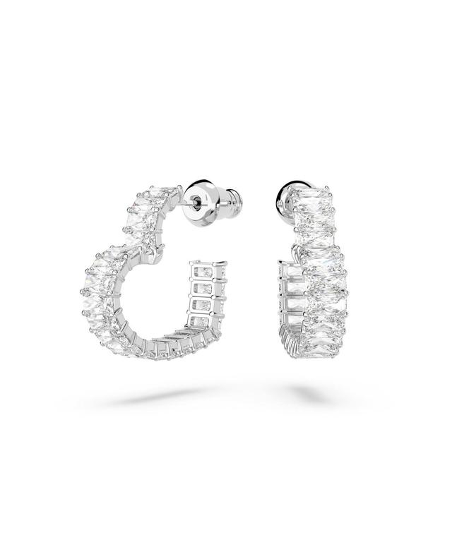 Swarovski Matrix Small Heart Hoop Earrings Product Image