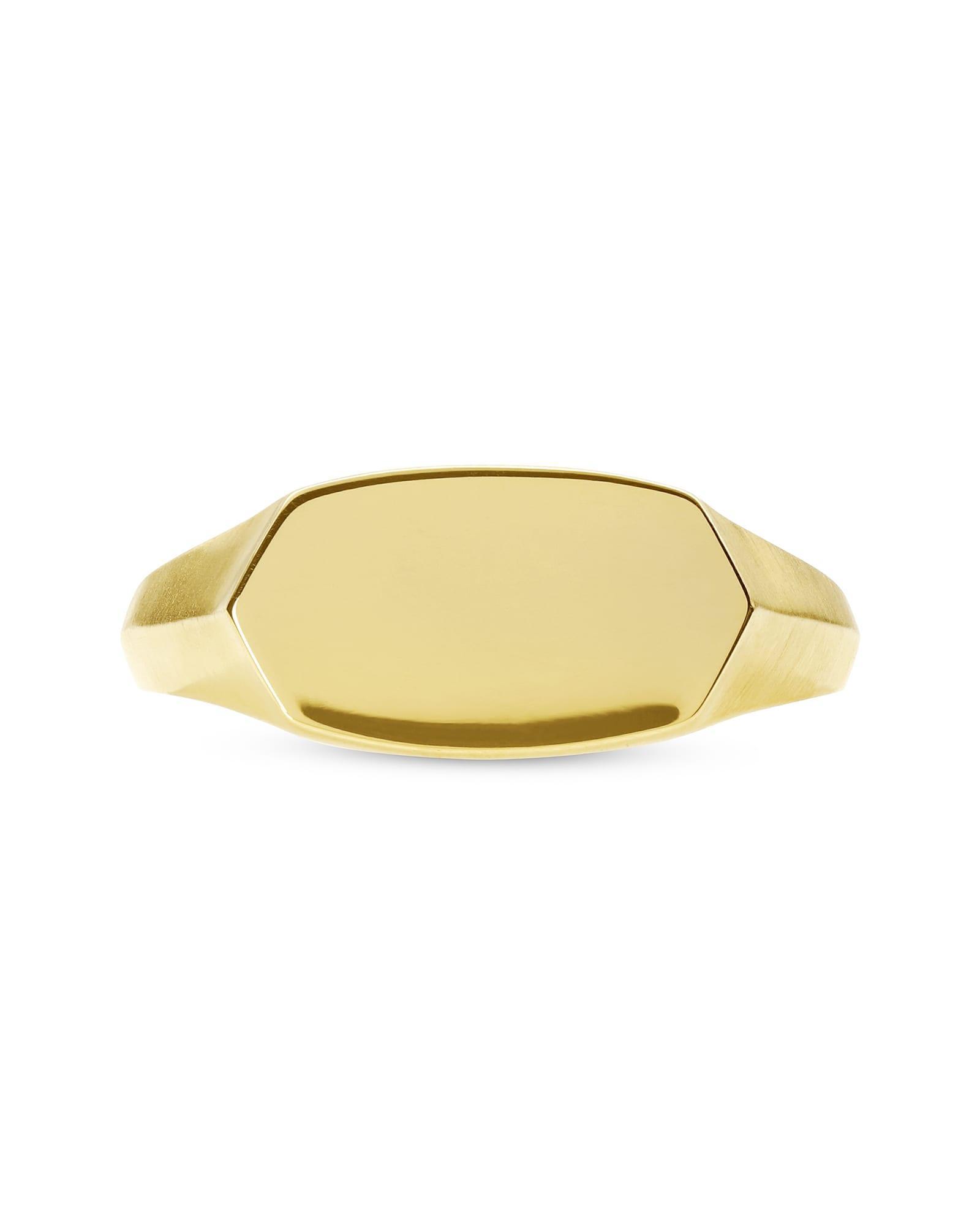 Elisa Signet Ring in 18k Gold Vermeil Product Image