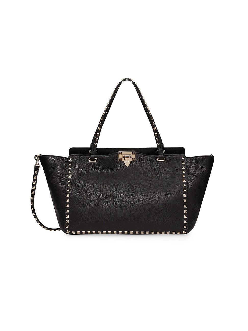 Womens Medium Grainy Calfskin Rockstud Bag Product Image