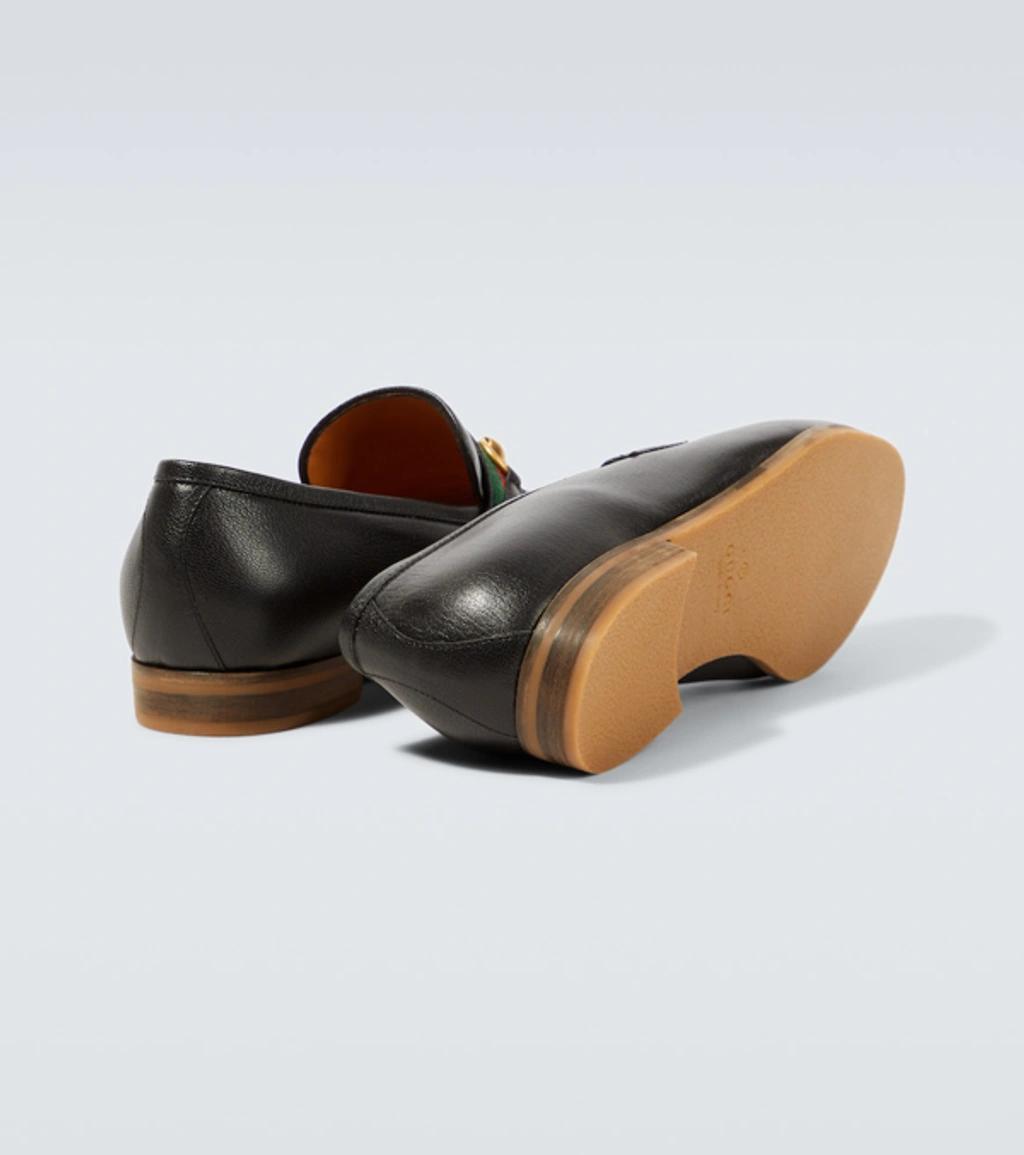 GUCCI Paride Horsebit Leather Loafers In Black Product Image