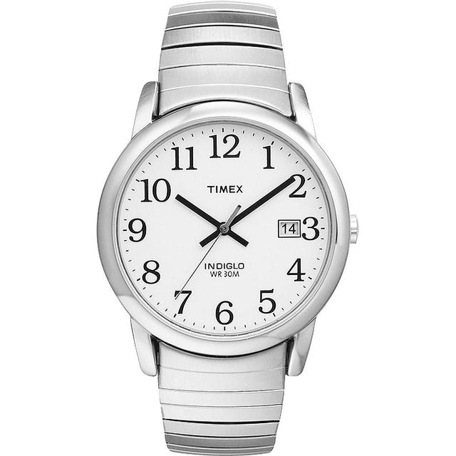 Mens Timex Easy Reader Expansion Band Watch - Silver T2H451JT Product Image