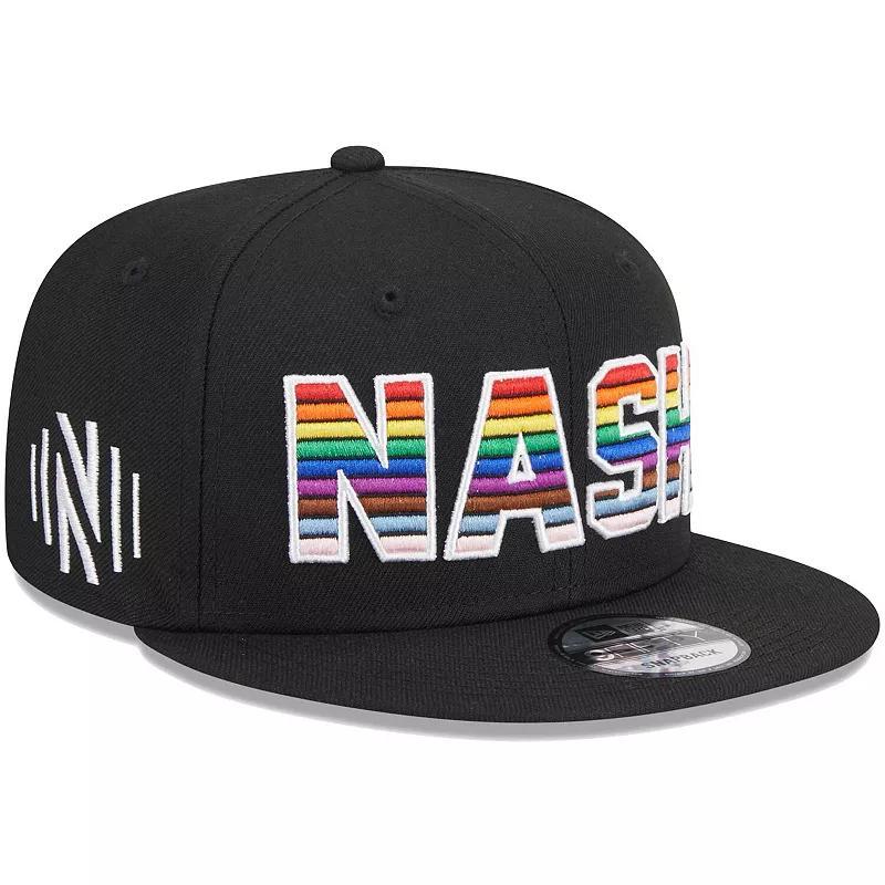 Mens New Era Black Nashville SC Pride 9FIFTY Snapback Hat Product Image