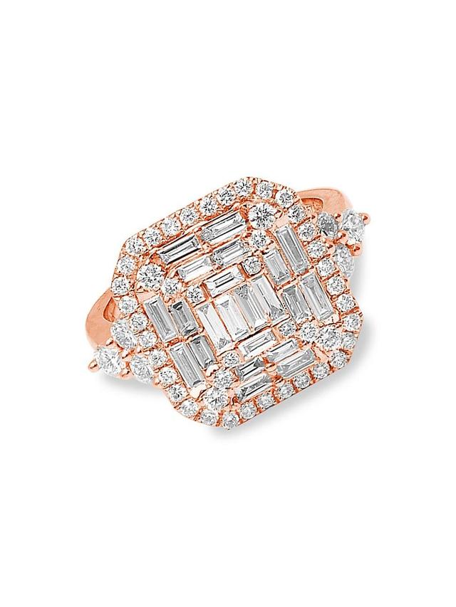 Womens Engagement Jodie 18K Rose Gold & Diamond Ring Product Image