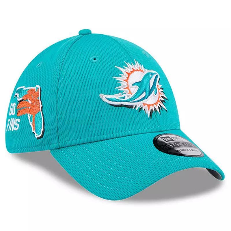 Mens New Era Aqua Miami Dolphins 2024 NFL Draft 39THIRTY Flex Hat DOL Turquoise A Product Image