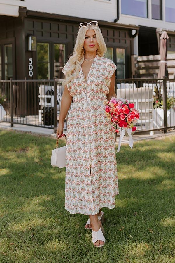 Cue The Sunshine Floral Midi Curves Product Image