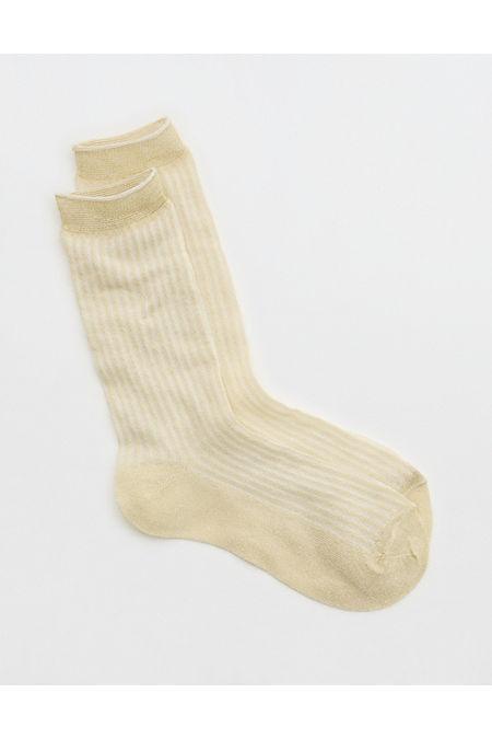 Aerie Sheer Metallic Crew Socks Women's Product Image