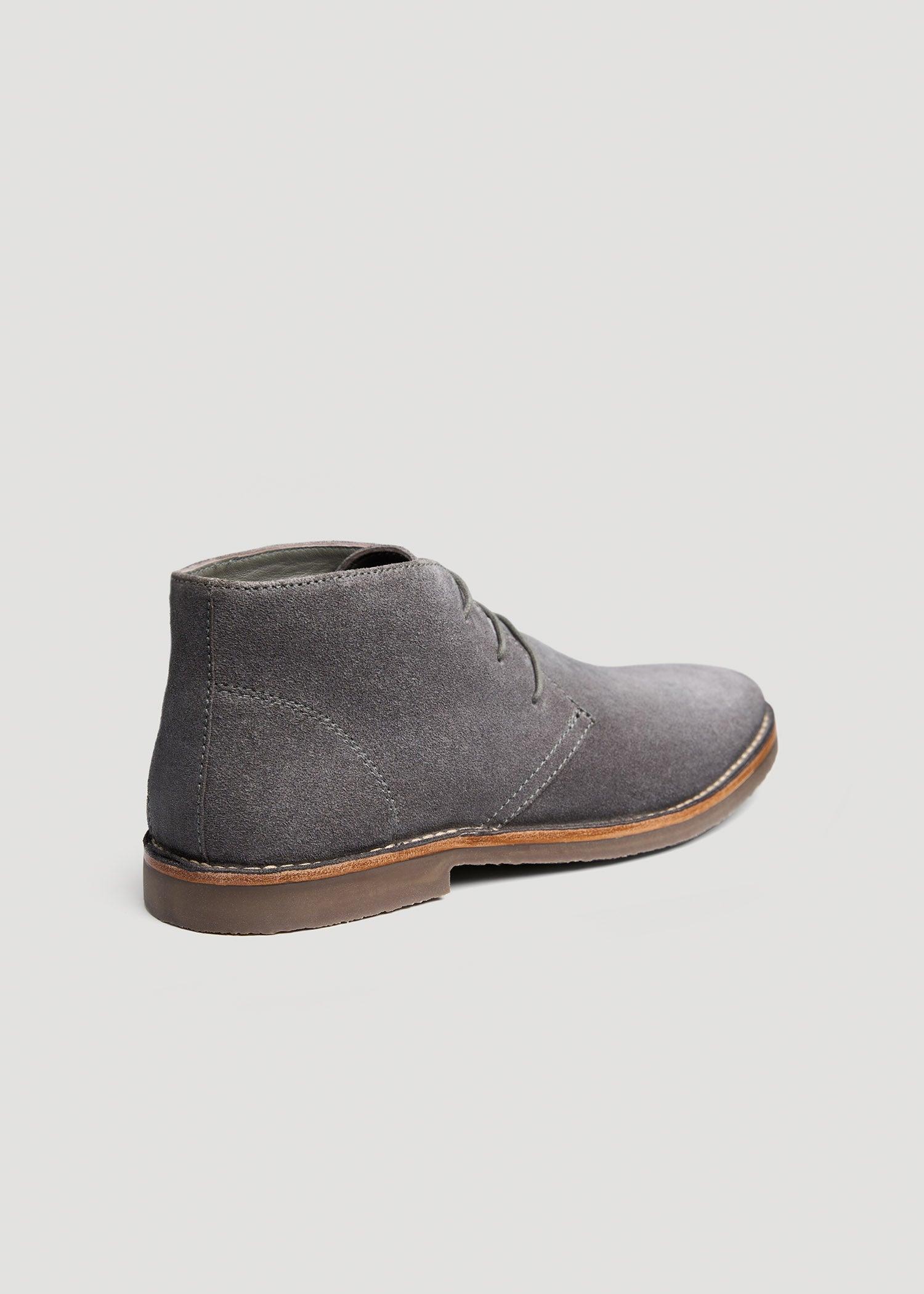 Men's Suede Desert Boots Size 13 to 15 in Grey Product Image