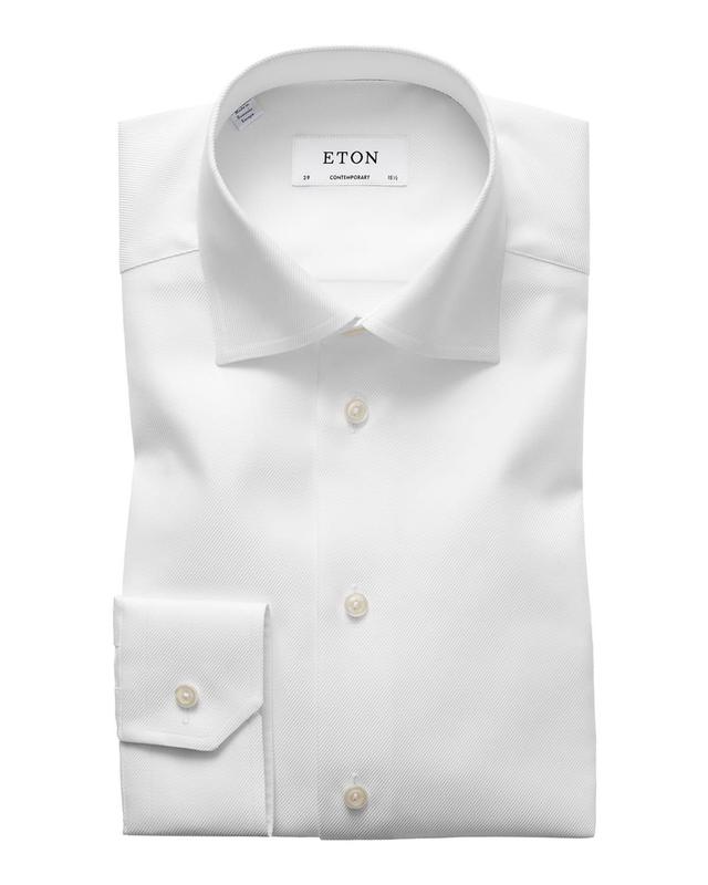 Eton Cavalry Slim Fit Cotton Twill Dress Shirt Product Image