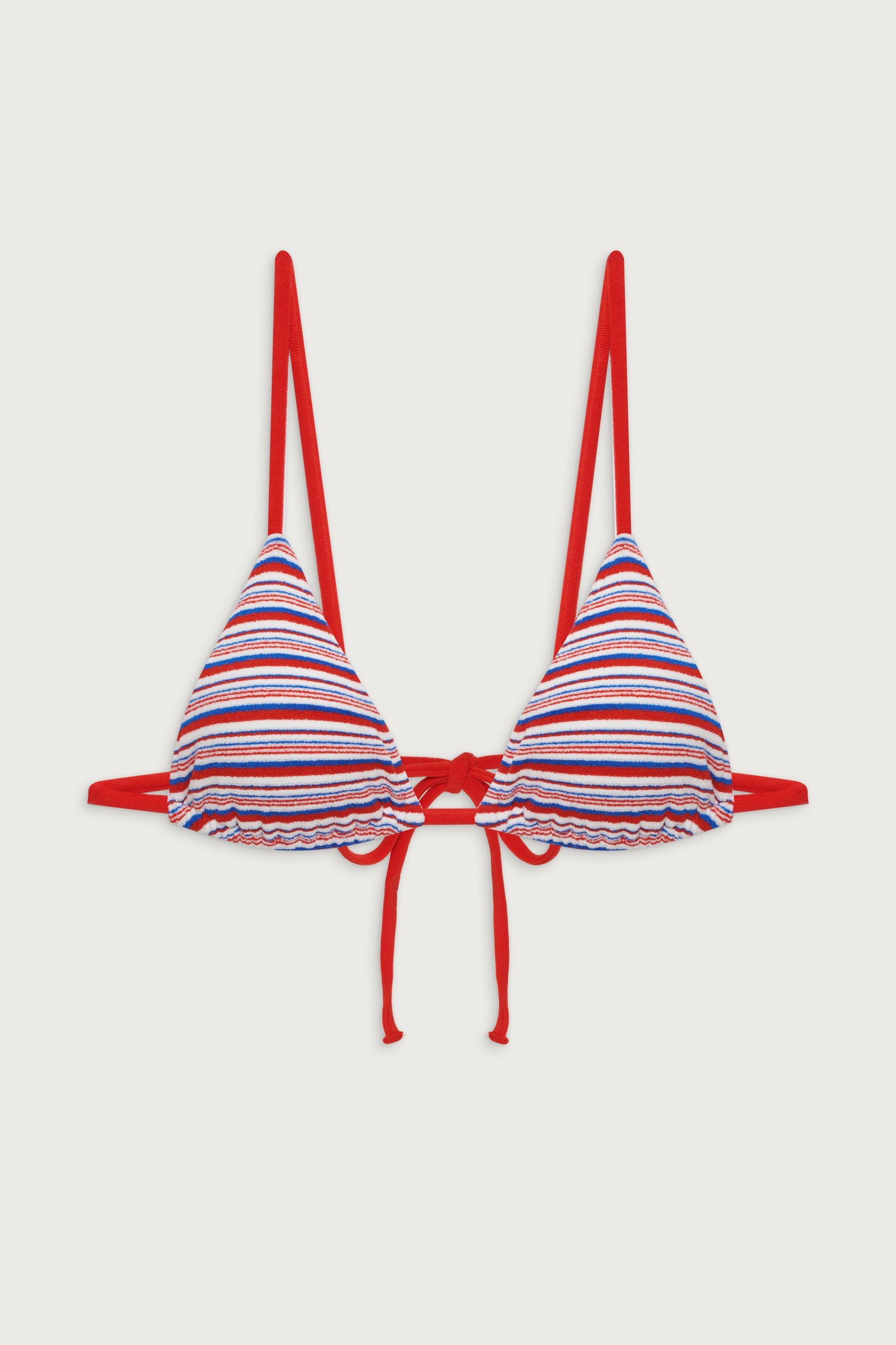 Lumia Terry Triangle Bikini Top - American Summer Product Image