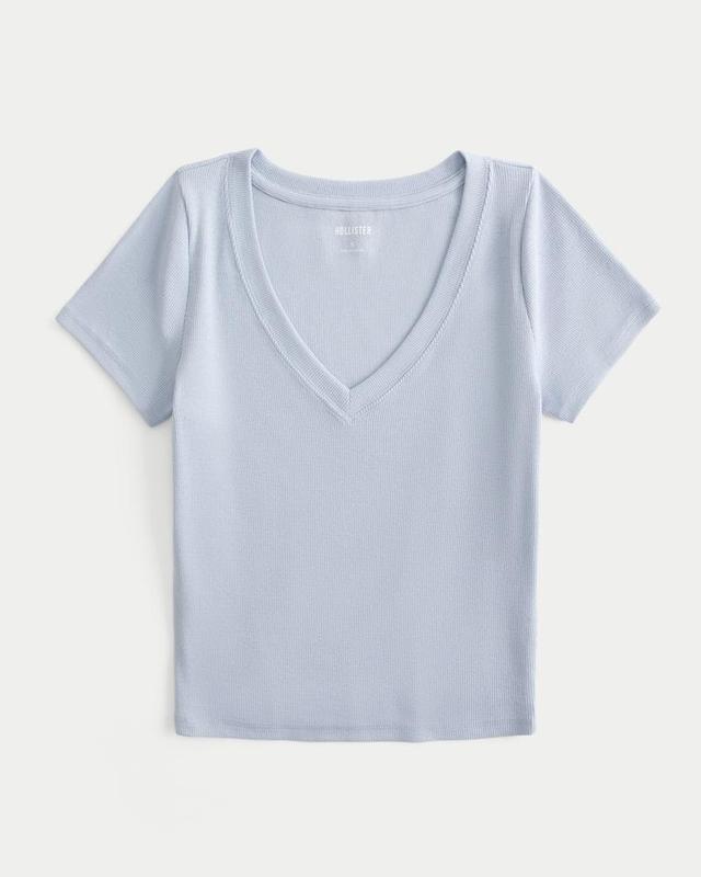 Ribbed V-Neck Top Product Image