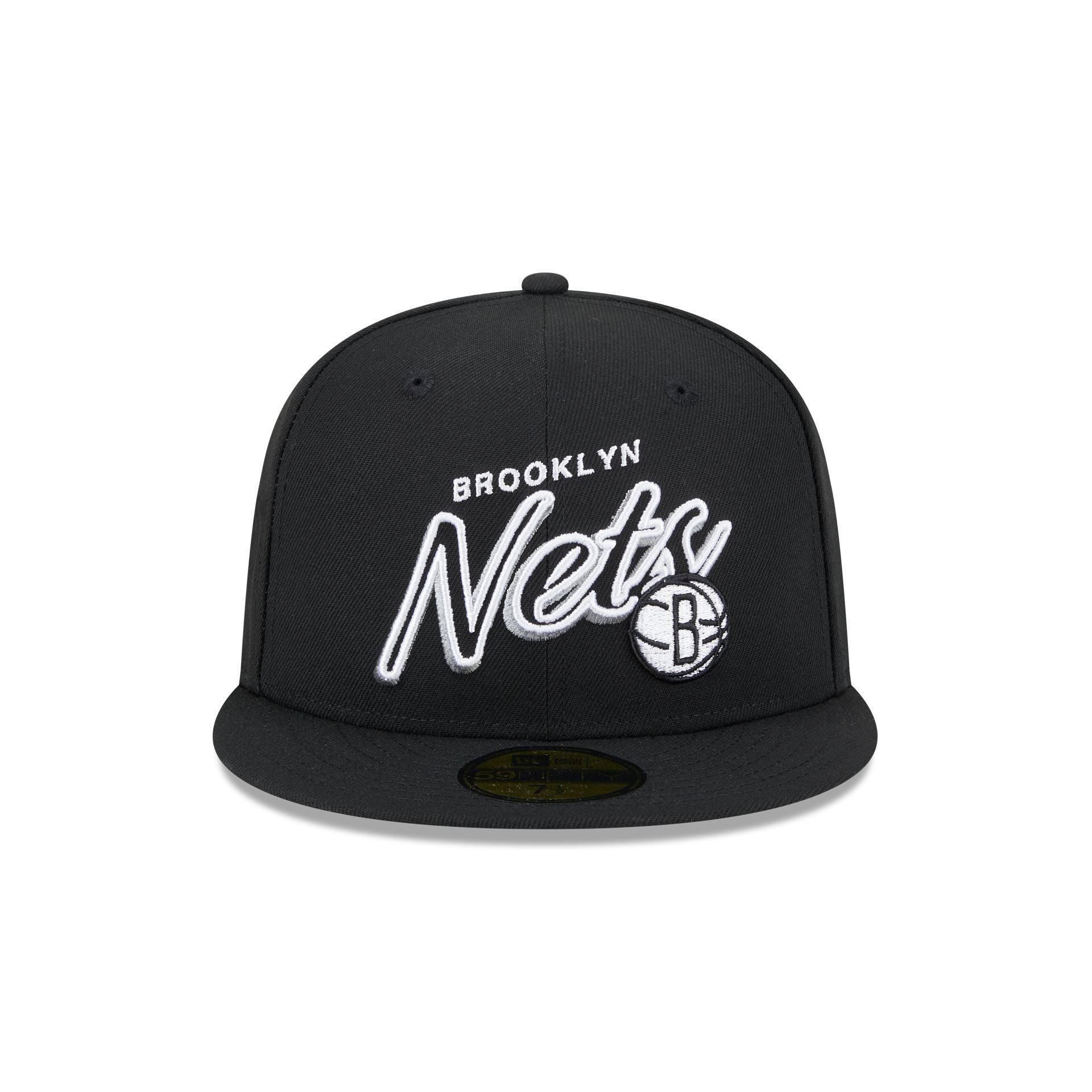 Brooklyn Nets Script Sided 59FIFTY Fitted Hat Male Product Image