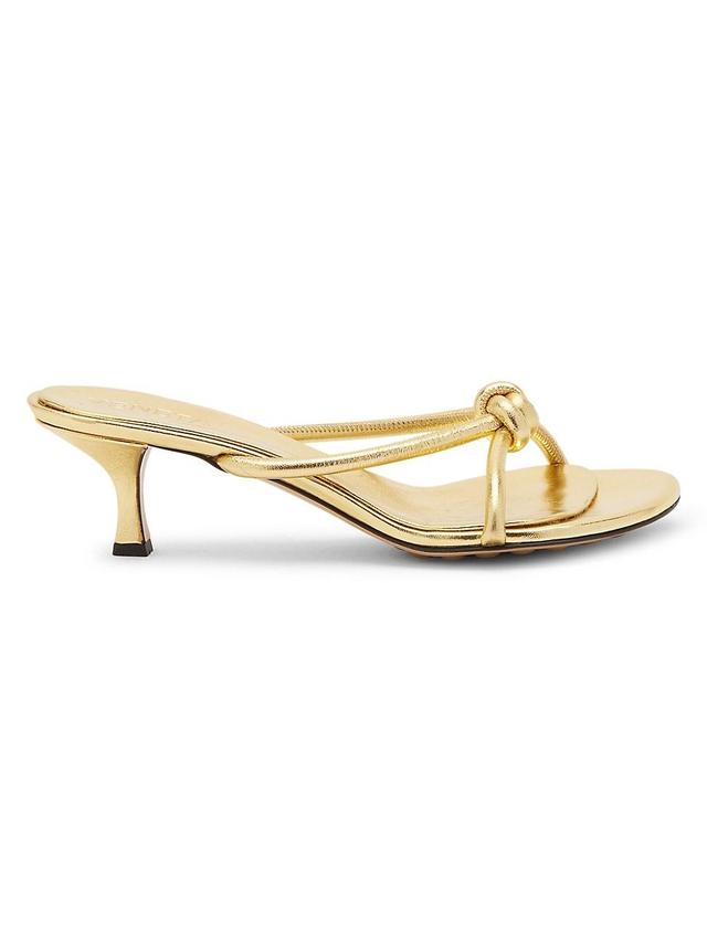 Womens Atomic 50MM Metallic Leather Sandals Product Image