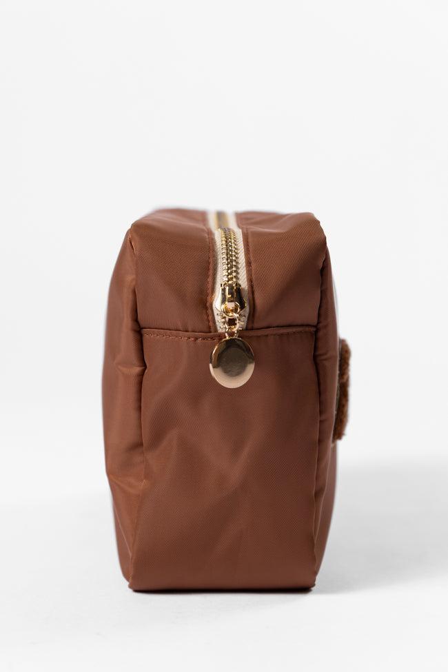 Brown "Makeup" Travel Pouch Product Image