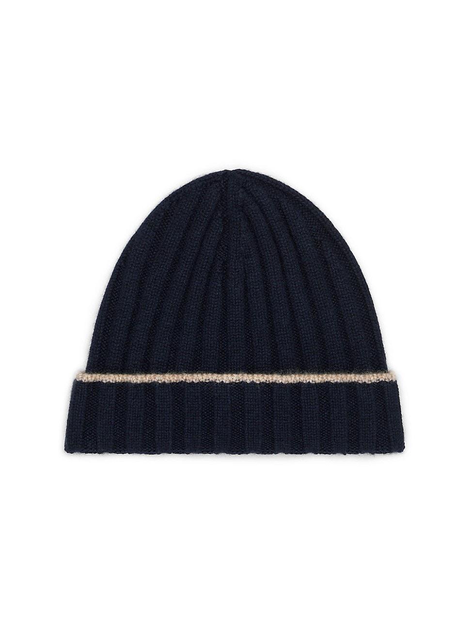 Mens Cashmere Rib Knit Beanie Product Image