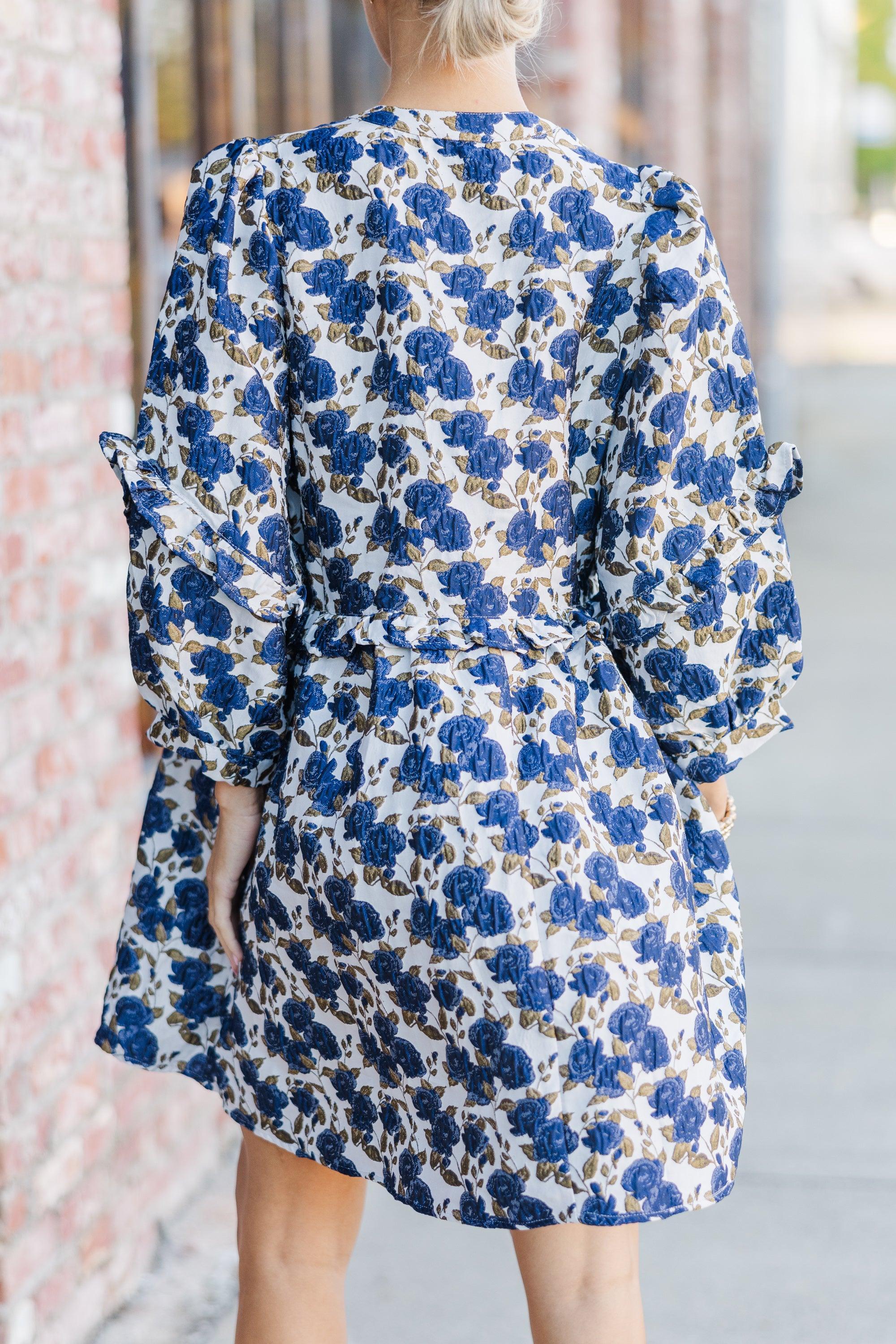 High Hopes Navy Blue Floral Dress Female Product Image