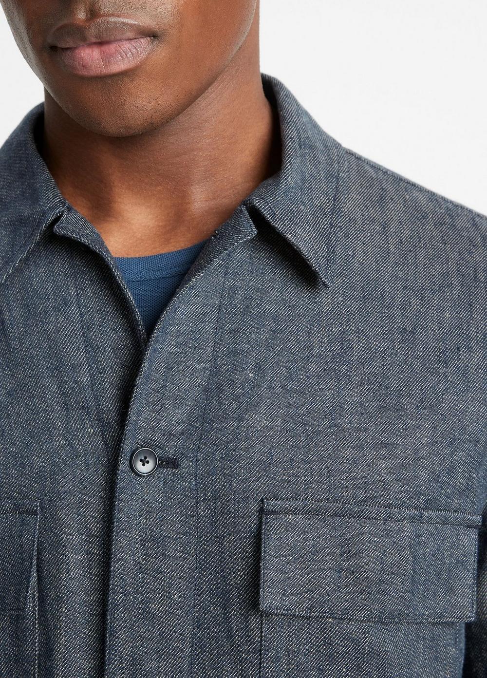 Linen-Cotton Twill Shirt Jacket Product Image