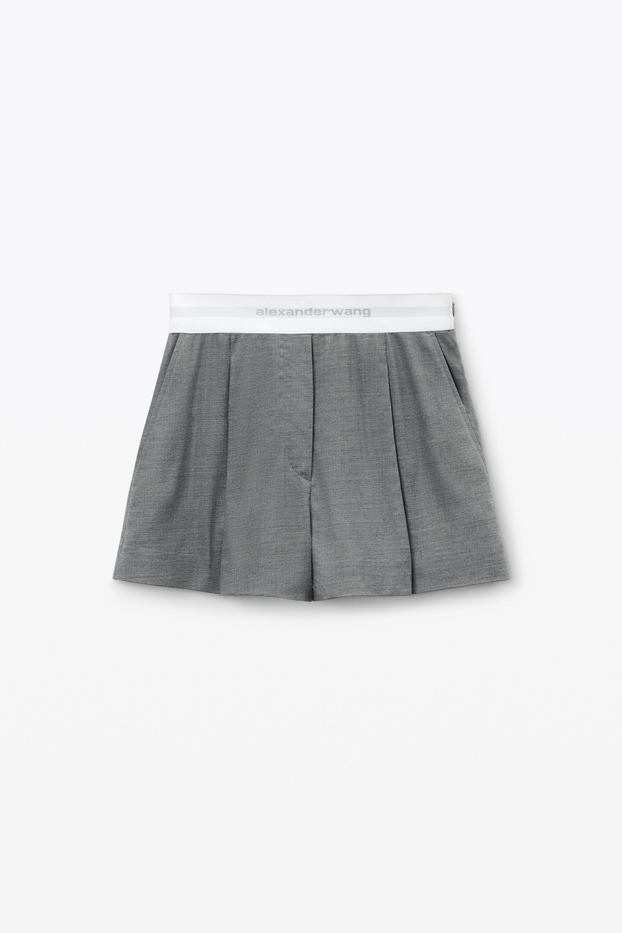 High-waist Pleated Short With Logo Elastic Product Image