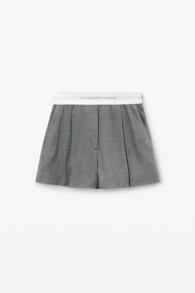 High-waist Pleated Short With Logo Elastic Product Image