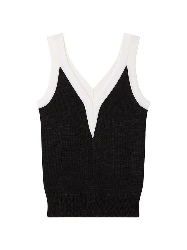 Womens Tessa Contrast-Trim Tank Top Product Image