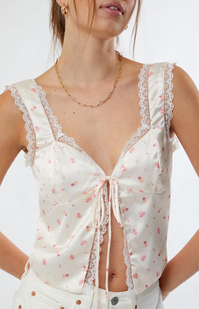 Glamorous Women's Pink Daisy Top - Product Image