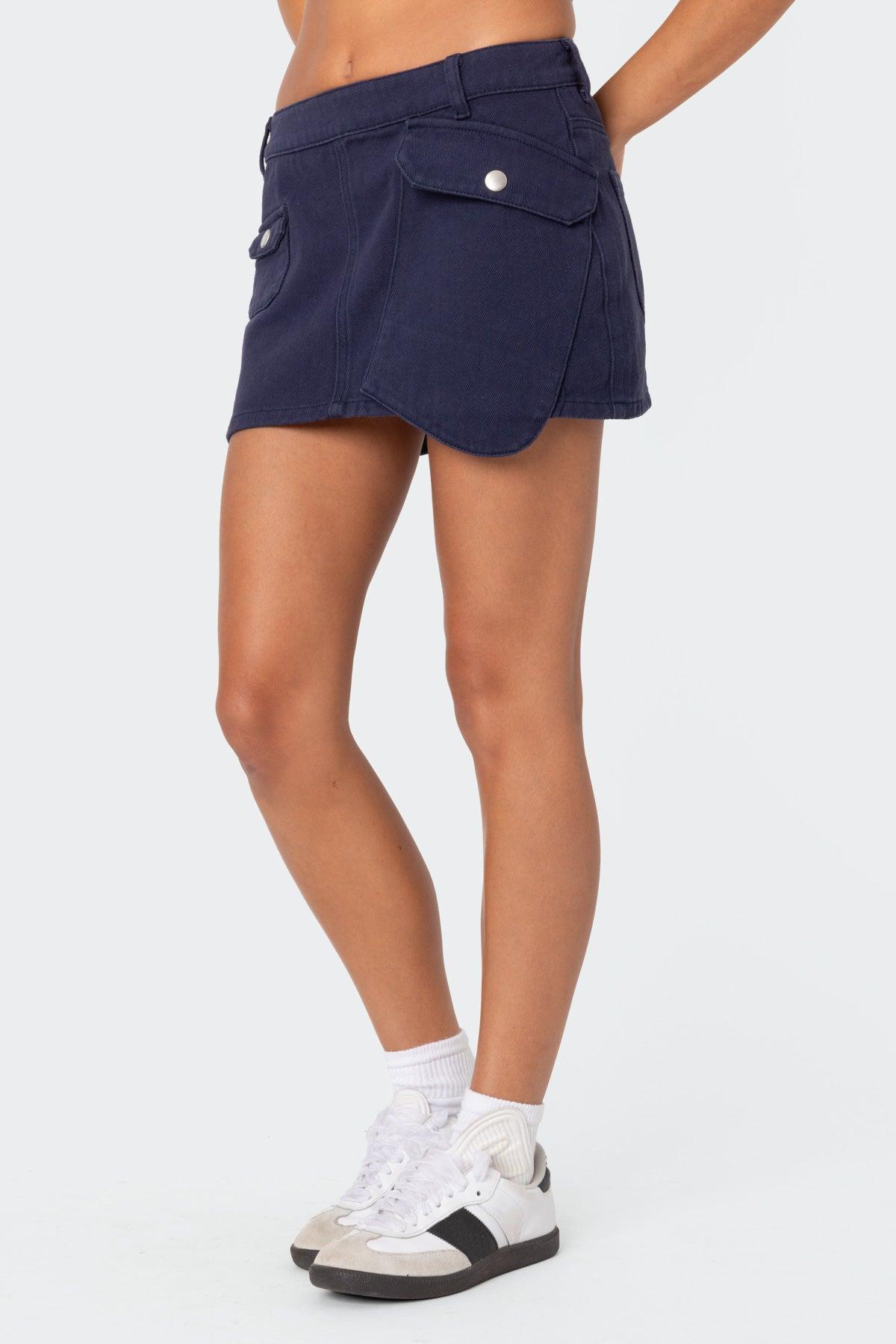 Asymmetric Pocket Mini Skirt Product Image