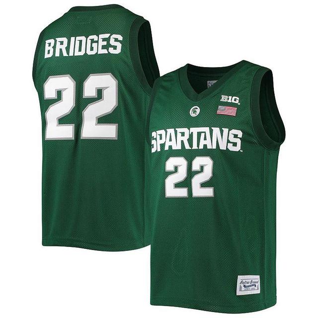 Mens Original Retro Brand Miles Bridges Michigan State Spartans Alumni Commemorative Classic Basketball Jersey Product Image